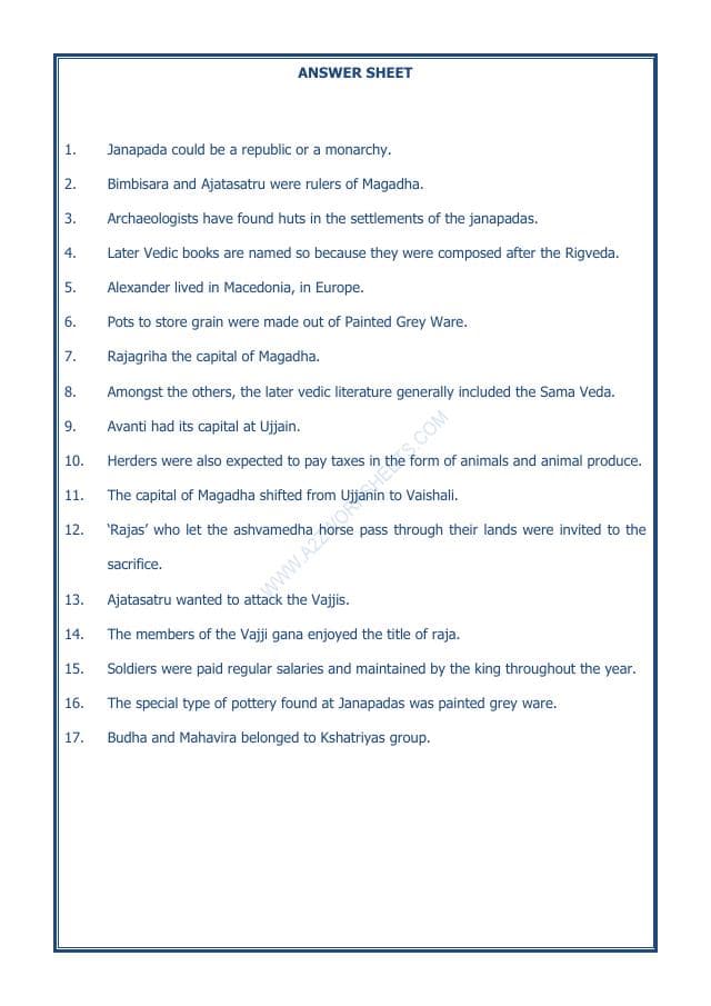 A2ZWorksheets:General Awareness-Our History and Heritage-Kingdoms, Kings And An Early Republic-11