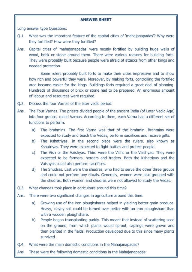A2ZWorksheets:General Awareness-Our History and Heritage-Kingdoms, Kings And An Early Republic-12