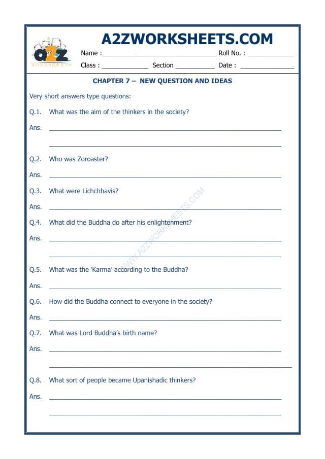 A2ZWorksheets:General Awareness-Our History and Heritage-New Question And Ideas-01