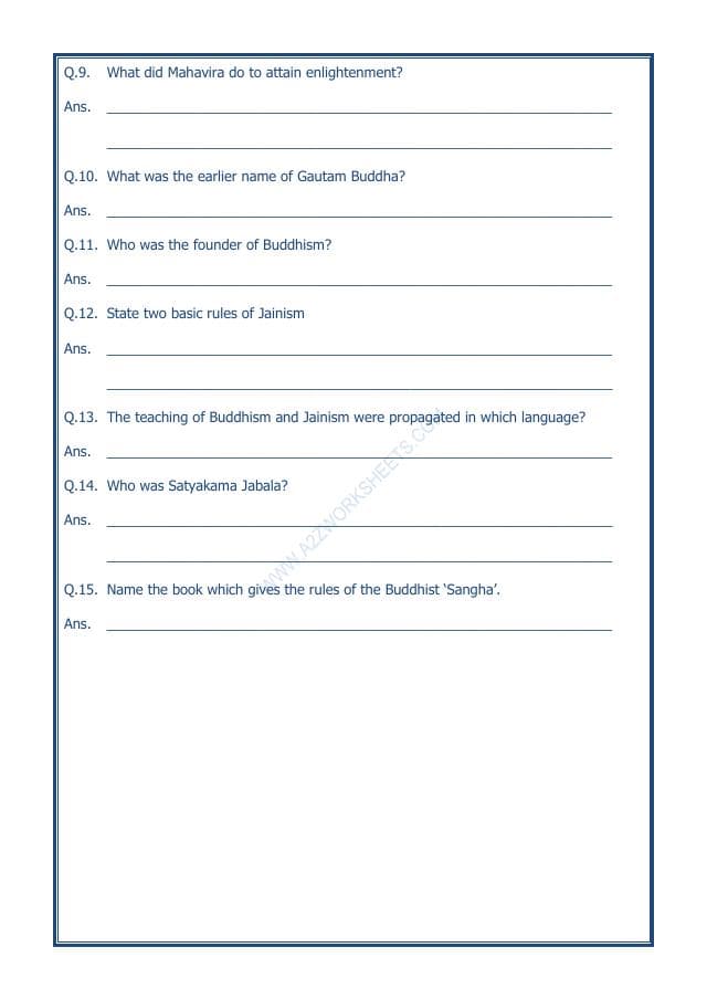 A2ZWorksheets:General Awareness-Our History and Heritage-New Question And Ideas-01