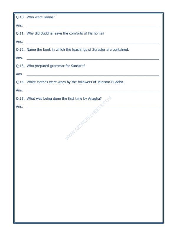 A2ZWorksheets:General Awareness-Our History and Heritage-New Question And Ideas-02