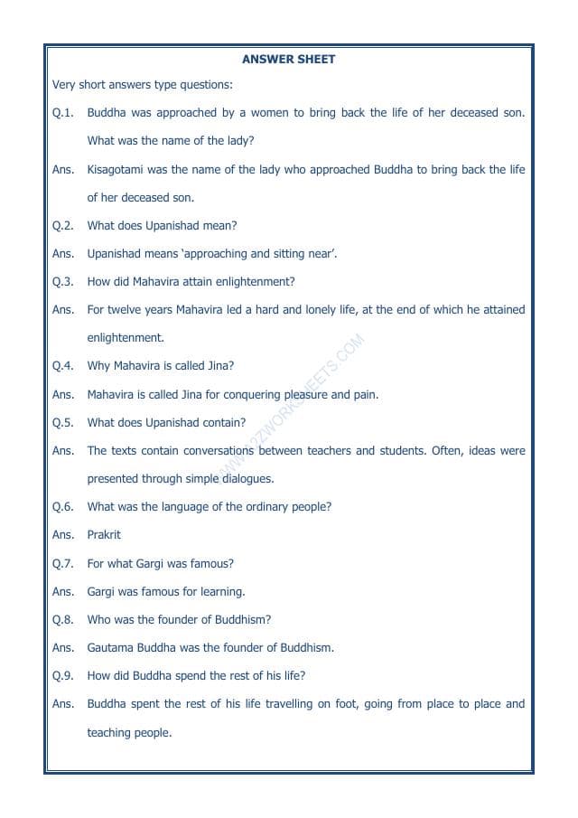 A2ZWorksheets:General Awareness-Our History and Heritage-New Question And Ideas-04