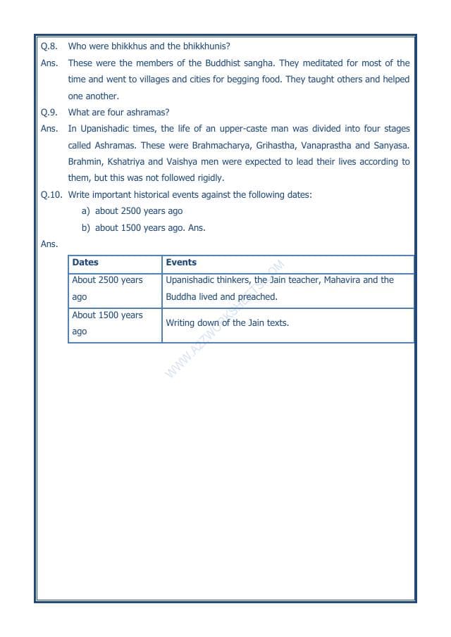 A2ZWorksheets:General Awareness-Our History and Heritage-New Question And Ideas-10