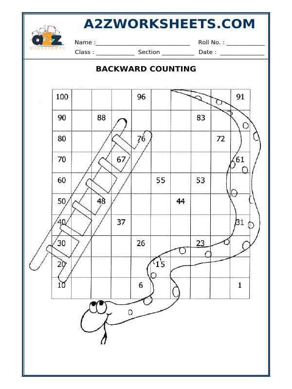 A2ZWorksheets:Maths-Numbers-Backward Counting