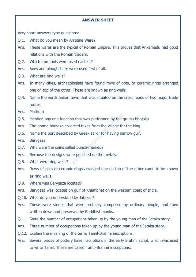 A2ZWorksheets:General Awareness-Our History and Heritage-Vital Villages, Thriving Towns-01