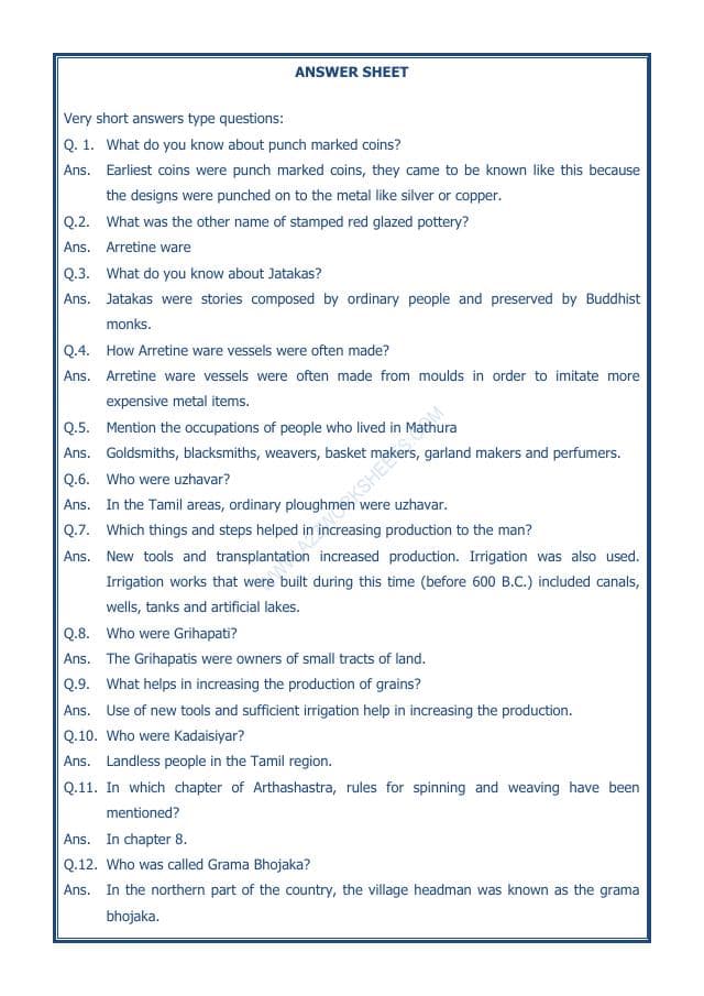 A2ZWorksheets:General Awareness-Our History and Heritage-Vital Villages, Thriving Towns-04