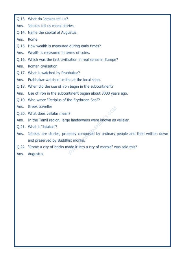 A2ZWorksheets:General Awareness-Our History and Heritage-Vital Villages, Thriving Towns-04