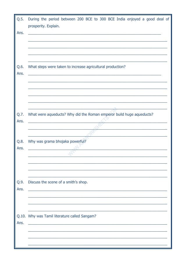 A2ZWorksheets:General Awareness-Our History and Heritage-Vital Villages, Thriving Towns-08