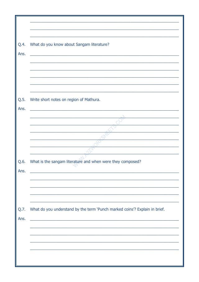 A2ZWorksheets:General Awareness-Our History and Heritage-Vital Villages, Thriving Towns-09