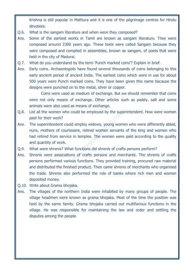 A2ZWorksheets:General Awareness-Our History and Heritage-Vital Villages, Thriving Towns-09