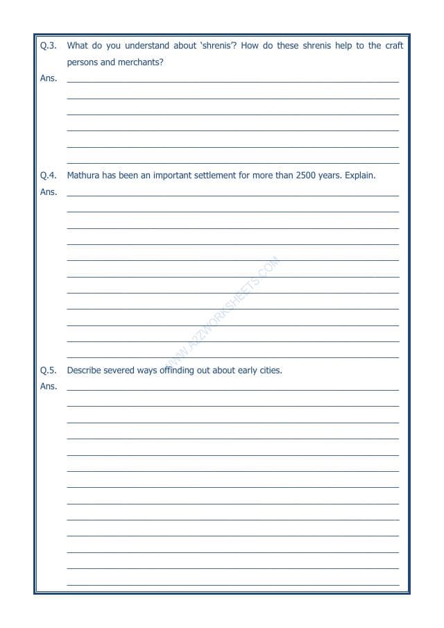 A2ZWorksheets:General Awareness-Our History and Heritage-Vital Villages, Thriving Towns-13