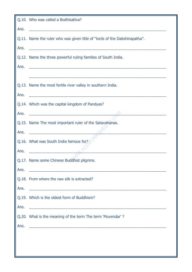A2ZWorksheets:General Awareness-Our History and Heritage-Traders, Kings And Pilgrims-02