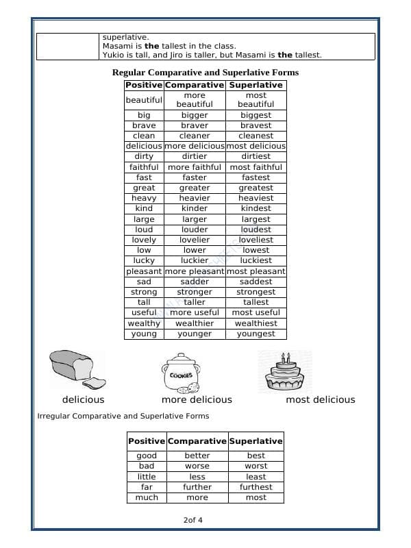 A2ZWorksheets:English-Grammar-Adjectives