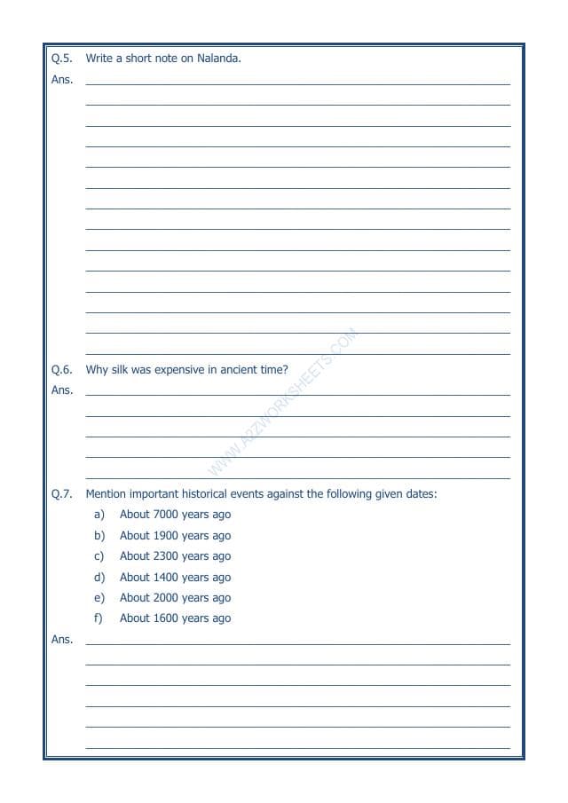 A2ZWorksheets:General Awareness-Our History and Heritage-Traders, Kings And Pilgrims-08