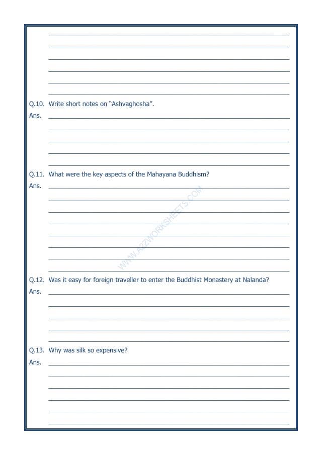 A2ZWorksheets:General Awareness-Our History and Heritage-Traders, Kings And Pilgrims-08