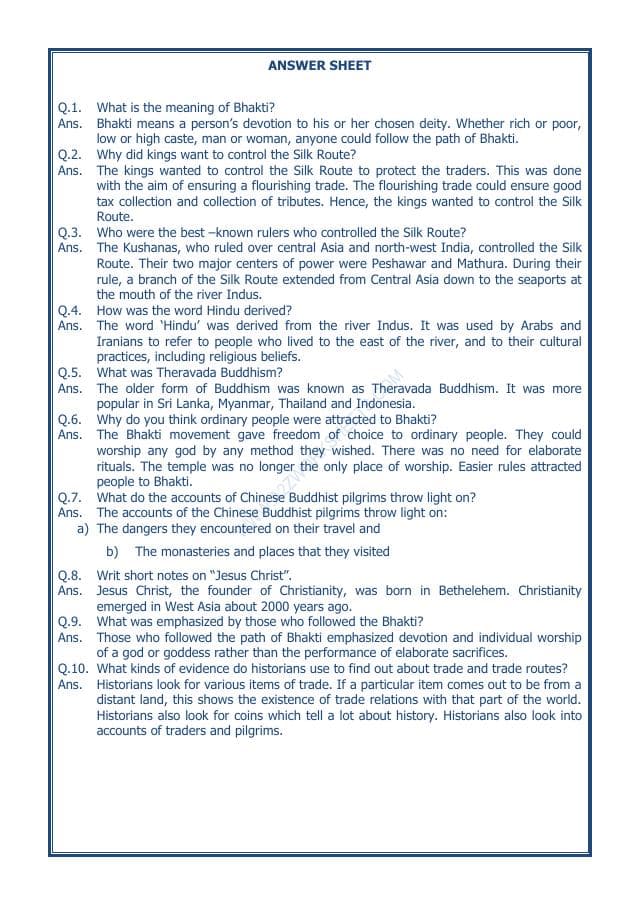 A2ZWorksheets:General Awareness-Our History and Heritage-Traders, Kings And Pilgrims-10
