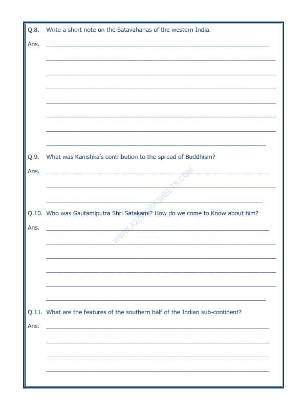 A2ZWorksheets:General Awareness-Our History and Heritage-Traders, Kings And Pilgrims-11