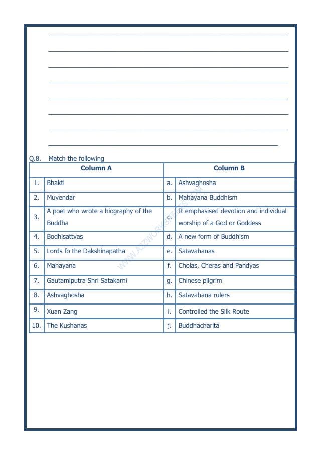 A2ZWorksheets:General Awareness-Our History and Heritage-Traders, Kings And Pilgrims-14