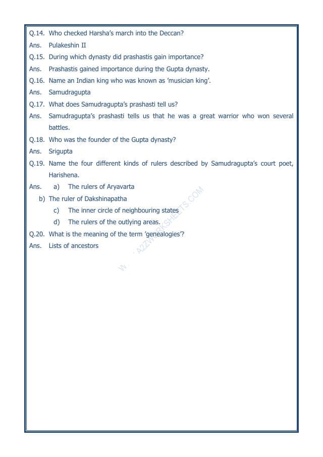 A2ZWorksheets:General Awareness-Our History and Heritage-New Empires And Kingdoms-01