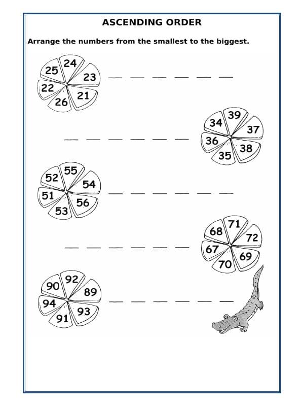 A2ZWorksheets:Maths-Numbers-Ascending Order-02