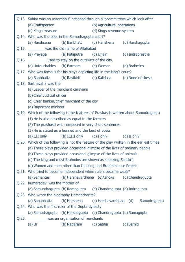 A2ZWorksheets:General Awareness-Our History and Heritage-New Empires And Kingdoms-06