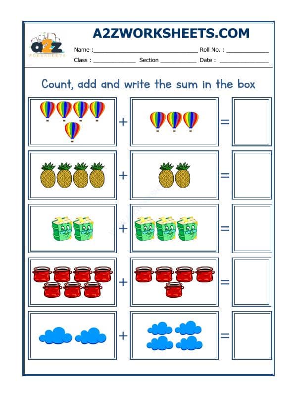 A2ZWorksheets:Maths-Addition-Addition Worksheet-02