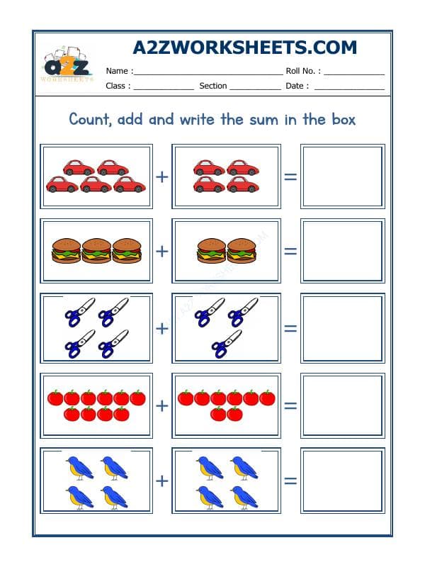 A2ZWorksheets:Maths-Addition-Addition Worksheet-03