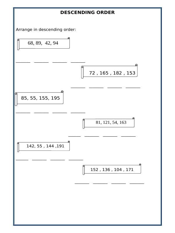 A2ZWorksheets:Maths-Numbers-Descending Order-02