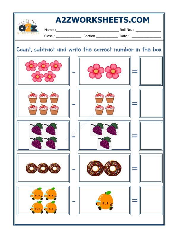 Subtraction Worksheet-01