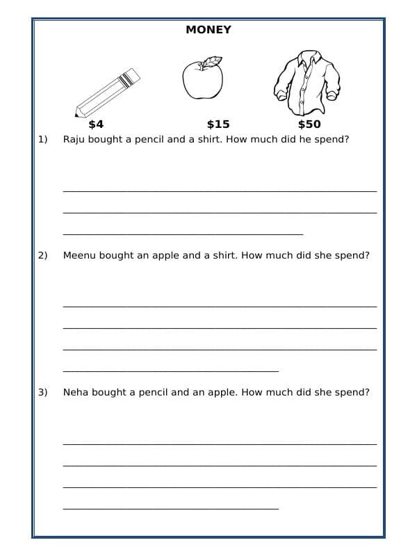 A2ZWorksheets:Maths-Money-Money