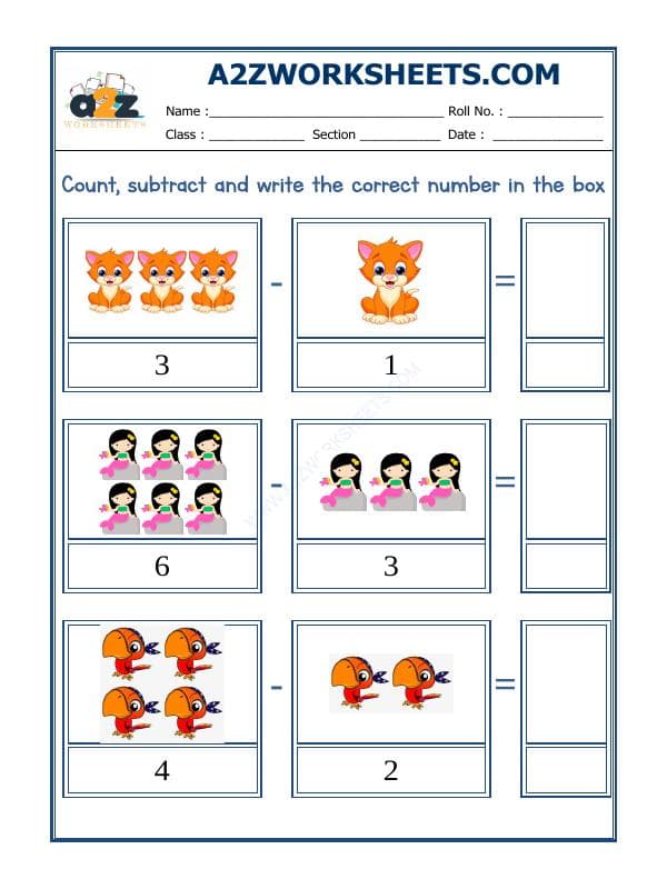 A2ZWorksheets:Maths-Subtraction-Subtraction Worksheet-11