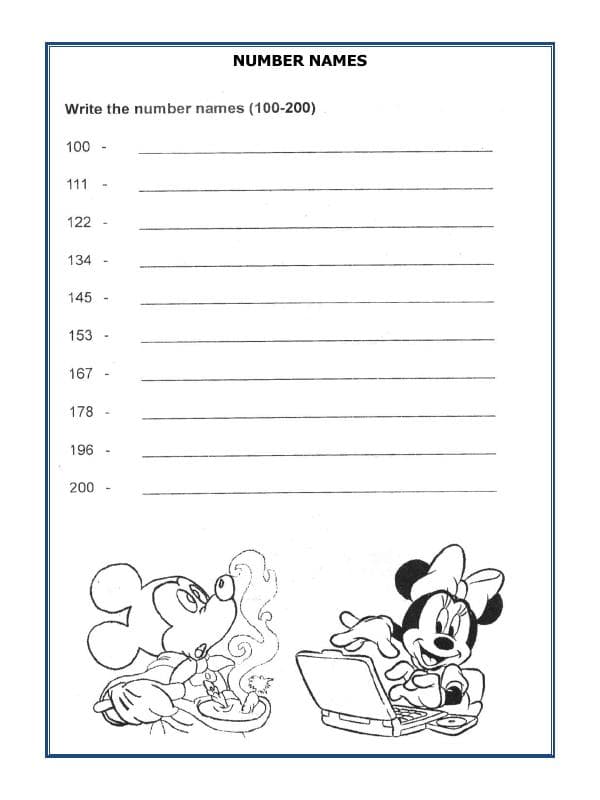 A2ZWorksheets:Maths-Numbers-Number Names-02