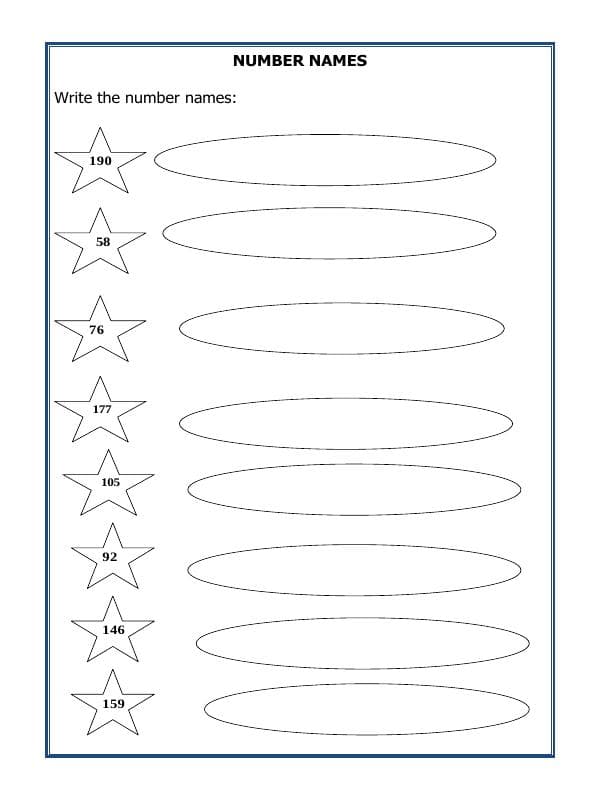 A2ZWorksheets:Maths-Numbers-Number Names-02