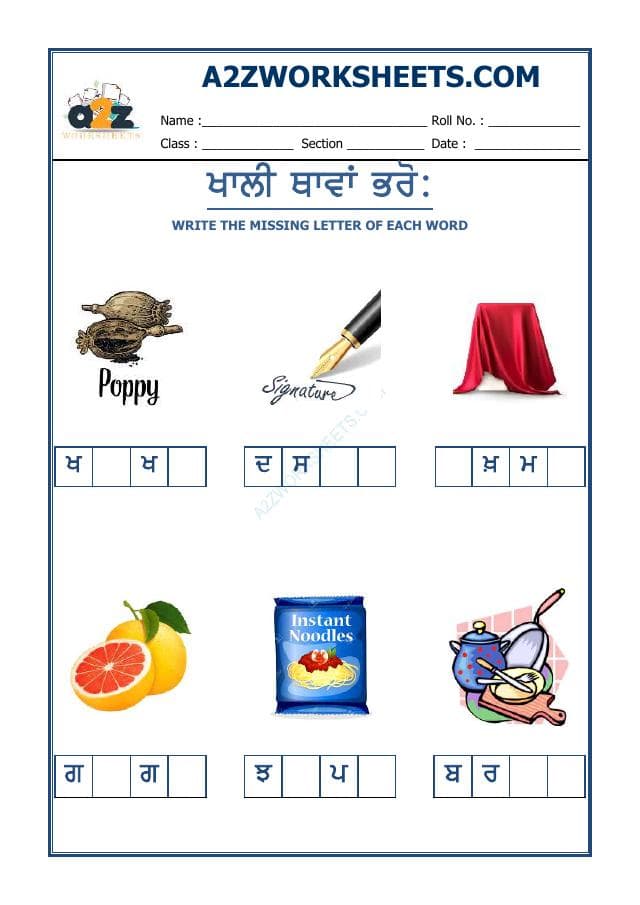 Punjabi Missing Word-03