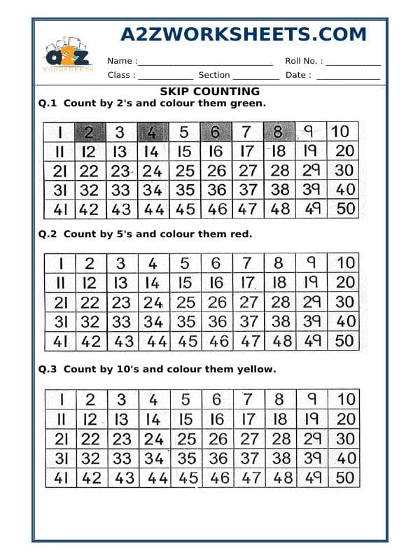 A2ZWorksheets:Maths-Numbers-Skip Counting-02