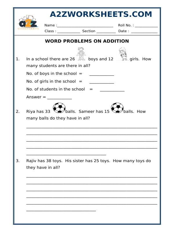 Addition (Word Problems)