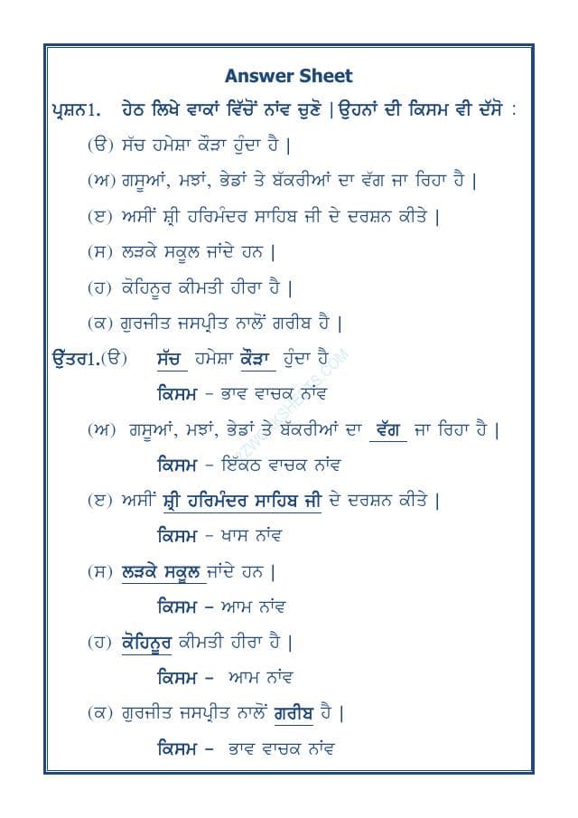 A2ZWorksheets:Language-Punjabi-Punjabi Grammar Naav-04