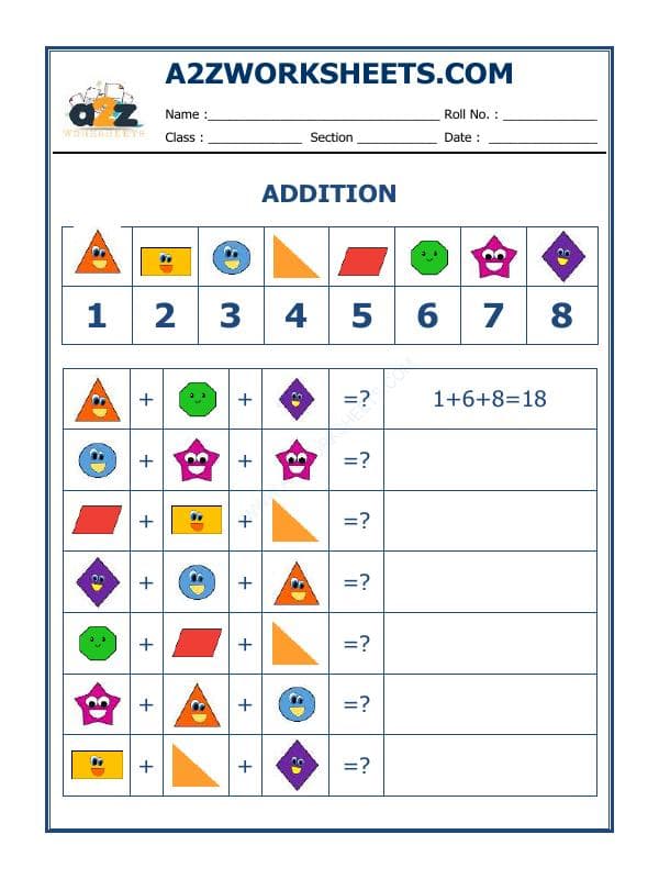 A2ZWorksheets:Maths-Addition-Addition-01