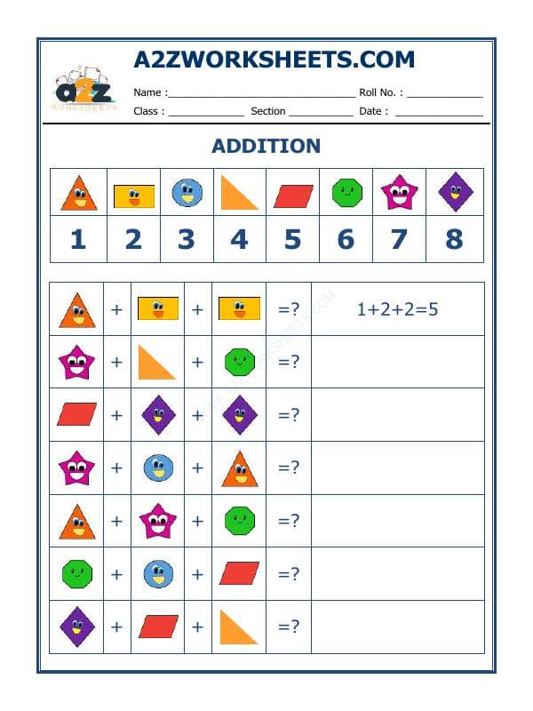 A2ZWorksheets:Maths-Addition-Addition-10