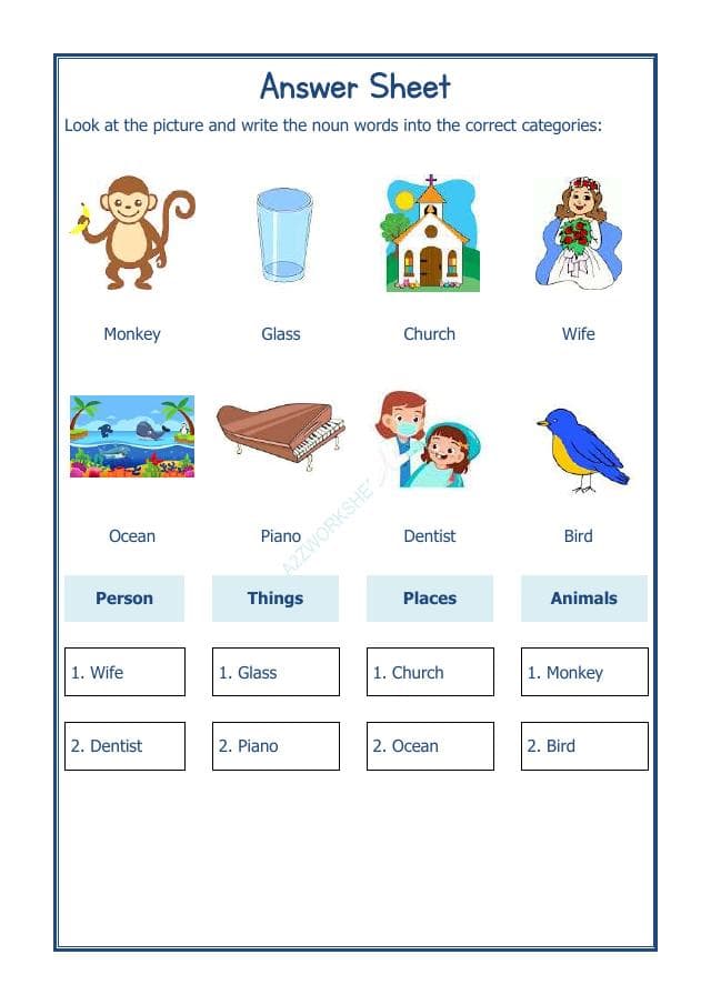 A2ZWorksheets:English-Grammar-English Noun Worksheet-06