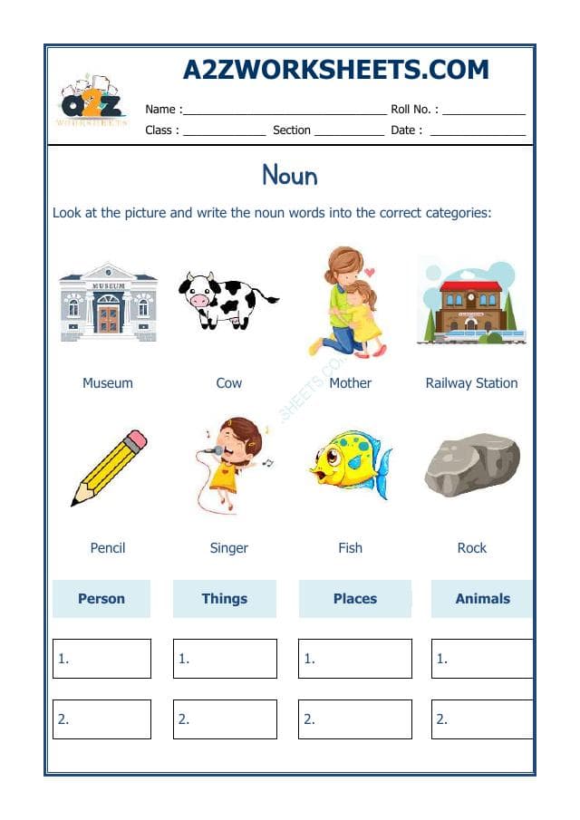 A2ZWorksheets:English-Grammar-English Noun Worksheet-08