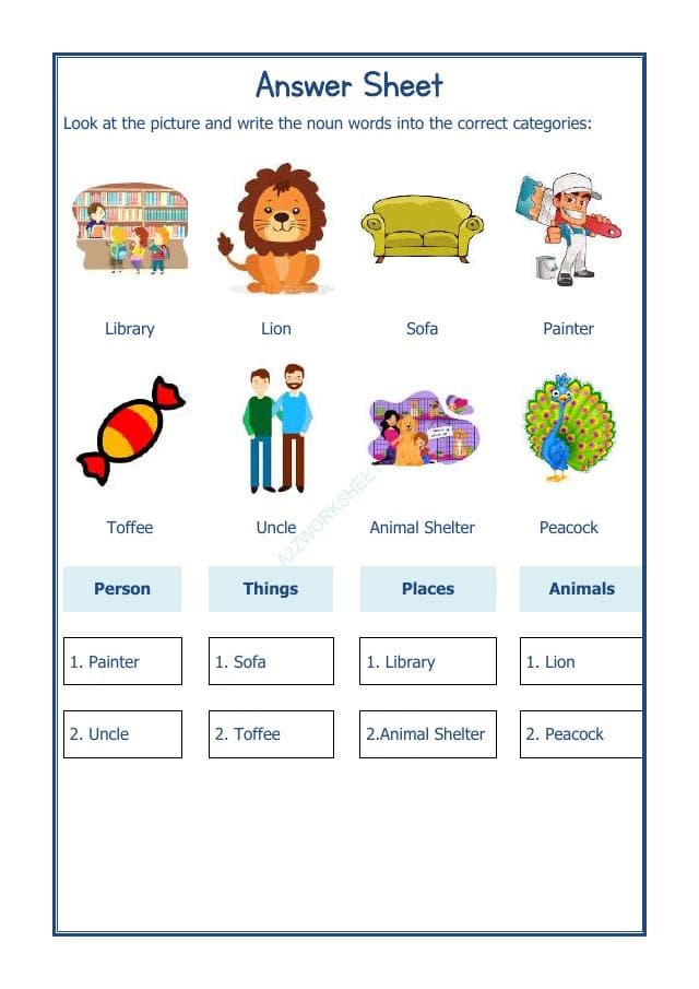A2ZWorksheets:English-Grammar-English Noun Worksheet-10
