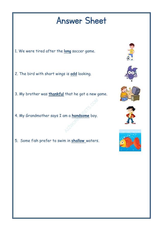 A2ZWorksheets:English-Grammar-English Adjectives Worksheet-07