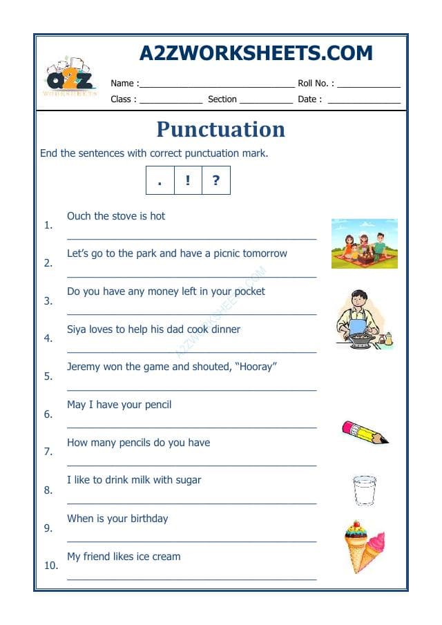 English Punctuation Worksheet-03