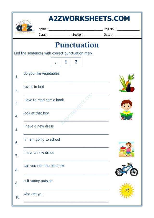 A2ZWorksheets:English-Grammar-English Punctuation Worksheet-04