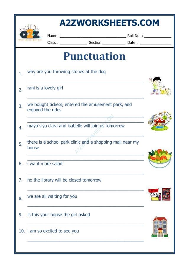 A2ZWorksheets:English-Grammar-English Punctuation Worksheet-03