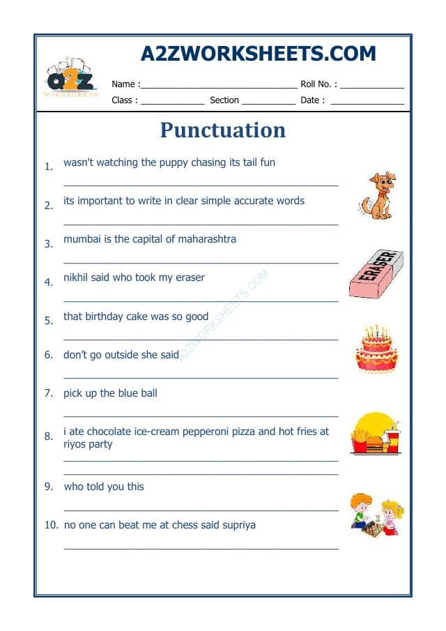 A2ZWorksheets:English-Grammar-English Punctuation Worksheet-04