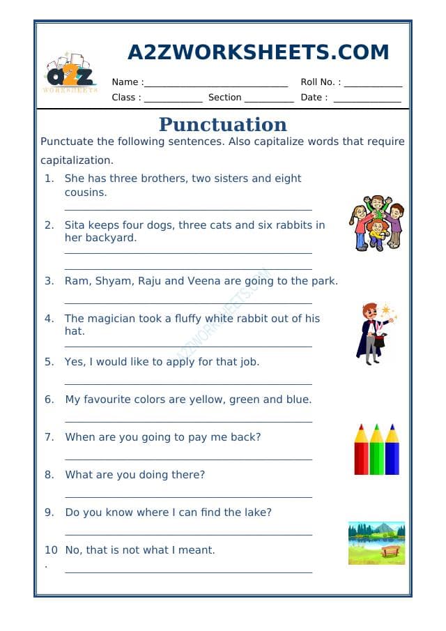 A2ZWorksheets:English-Grammar-English Punctuation Worksheet-05