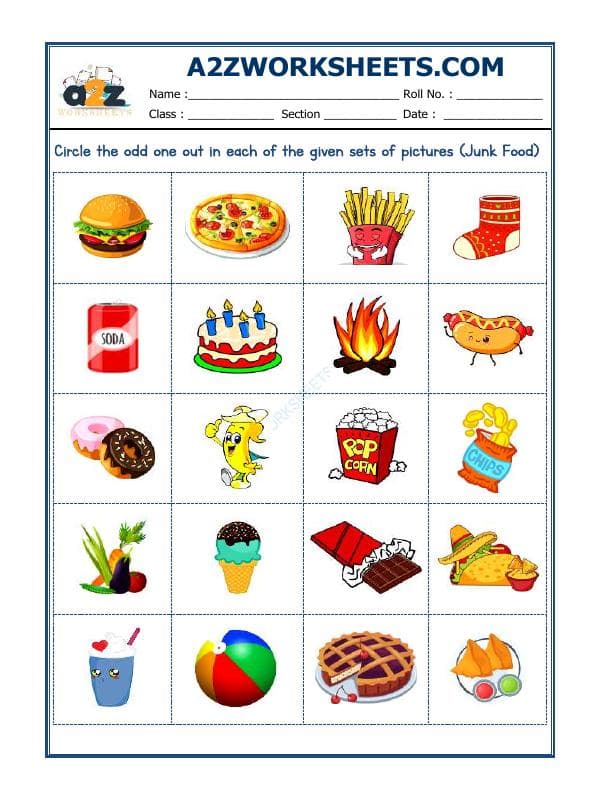 A2ZWorksheets:General Awareness-Logical Reasoning-Odd One Out-01