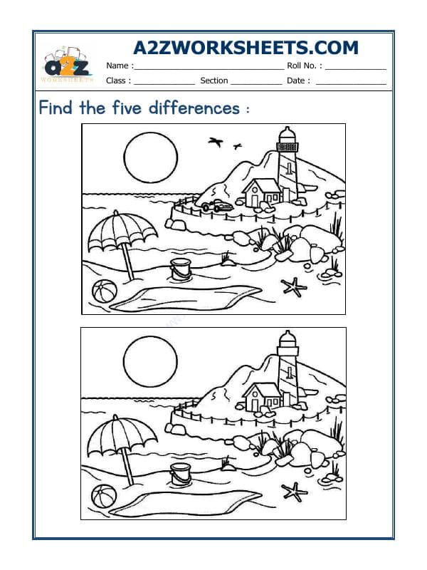 A2ZWorksheets:General Awareness-Logical Reasoning-Find The Difference-03
